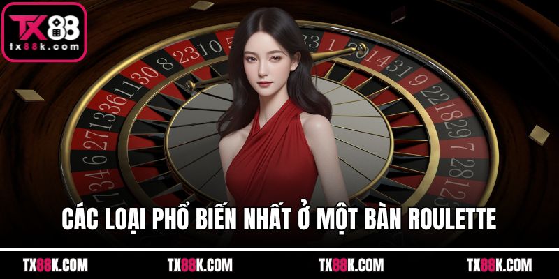 Các loại phổ biến nhất ở một bàn Roulette